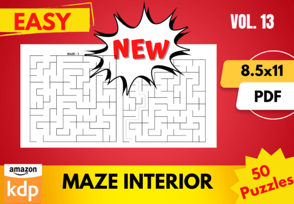 50 Easy Maze Puzzles for Creative Projects and Play