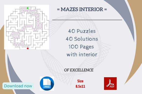 Circle Shaped Mazes for Girls: A Distinctive Digital Resource for Activity Book Design