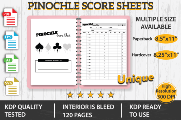 Elevate Your Game Nights with Pinochle Score Sheets KDP Interior