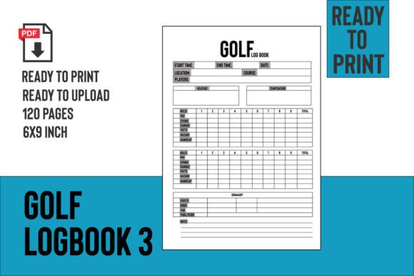Golf Log Book 3: A Template for Tracking Progress and Building a Publishing Business