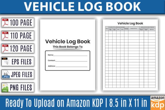 Streamlining Your Vehicle Management with a Professional Vehicle Log Book KDP Interior